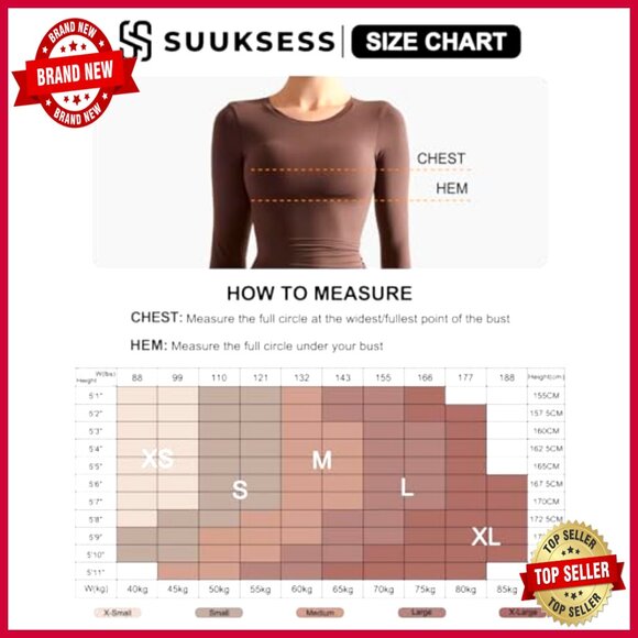 Double Lined Fitted Crop Top Long Sleeve T-Shirt Slim Fit Basic Tee - Picture 5 of 5